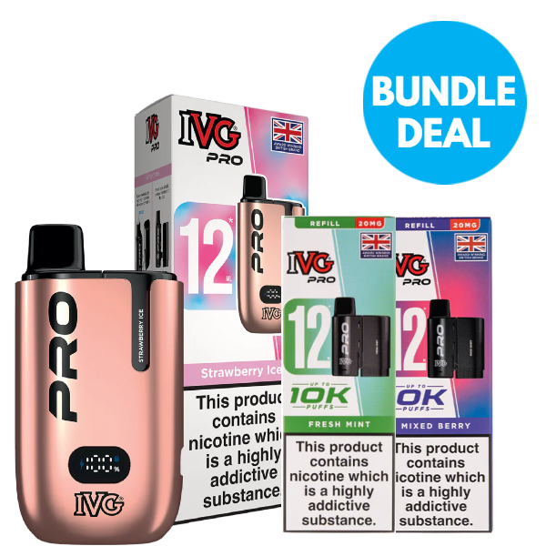 IVG Pro 12 20mg Prefilled Vape Bundle