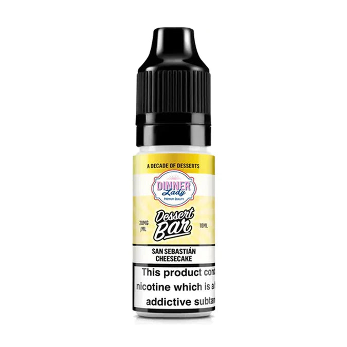 San Sebastian Cheesecake Dinner Lady Dessert Bar Salts Nic Salt ( Pack of 10 )